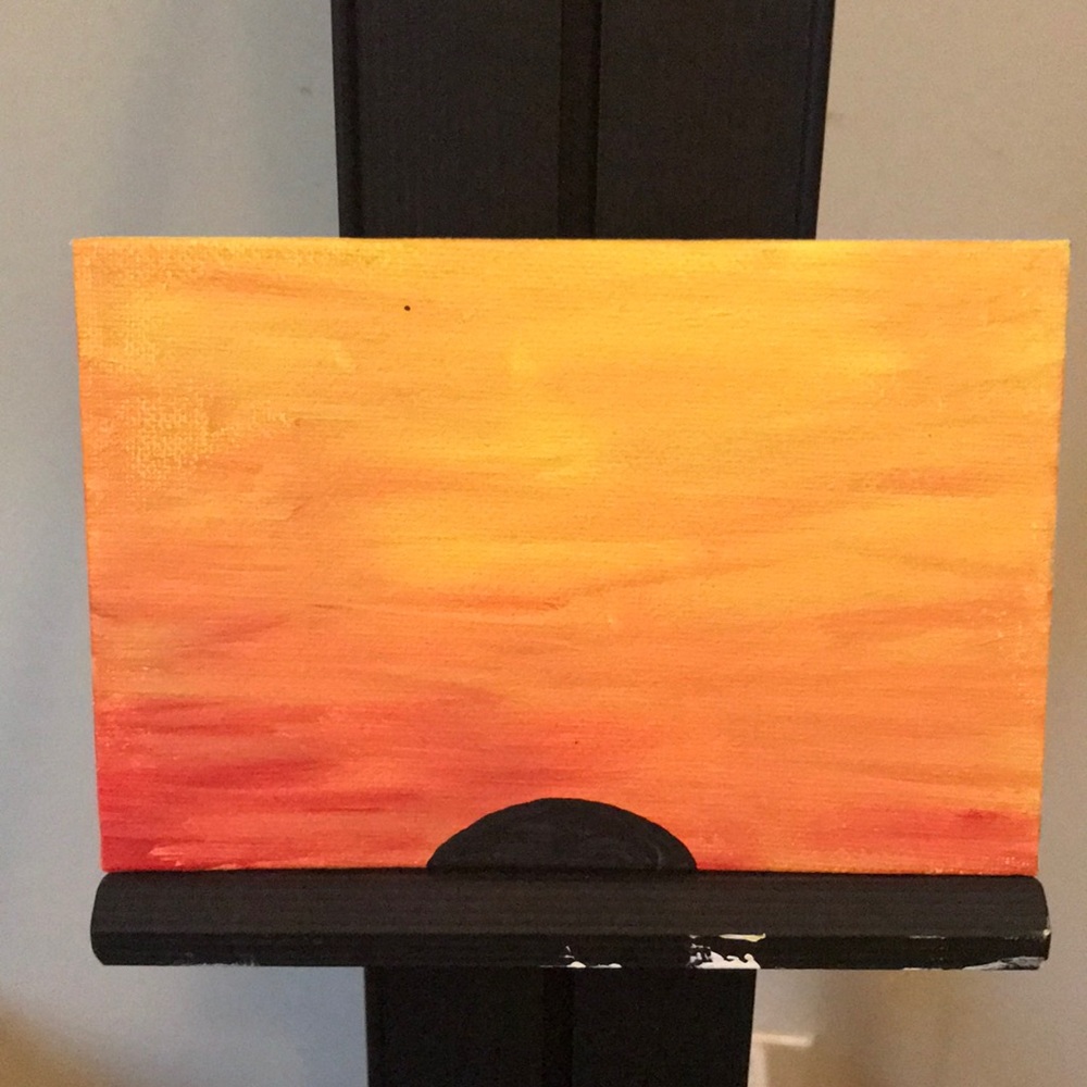 SUNSET PAINTING || hand done